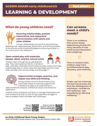 Portada del Screen Aware Early Childhood Kit